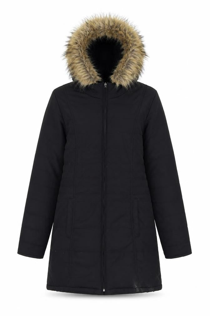 Womens UK Size XS Centigrade Black Parka Coat