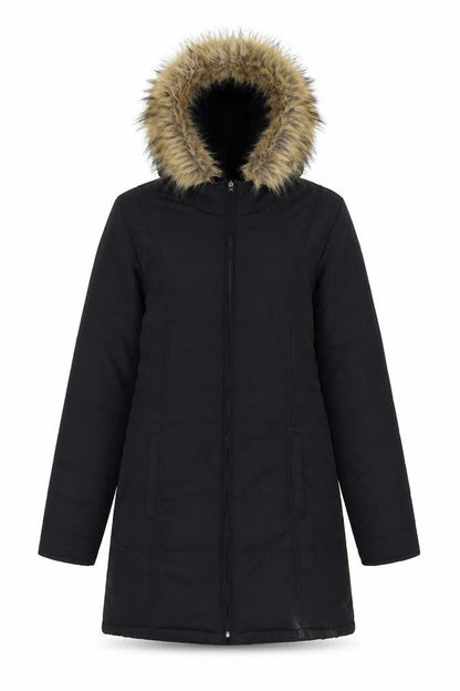 Womens UK Size XS Centigrade Black Parka Coat