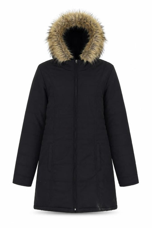 Womens UK Size XS Centigrade Black Parka Coat