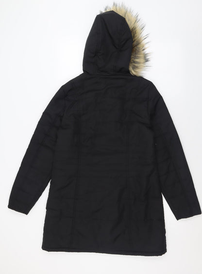 Womens UK Size XS Centigrade Black Parka Coat