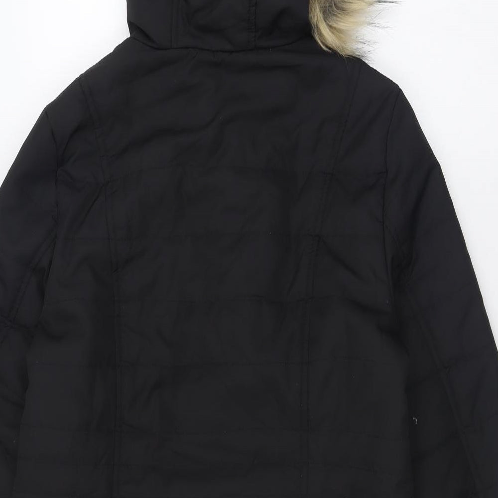 Womens UK Size XS Centigrade Black Parka Coat
