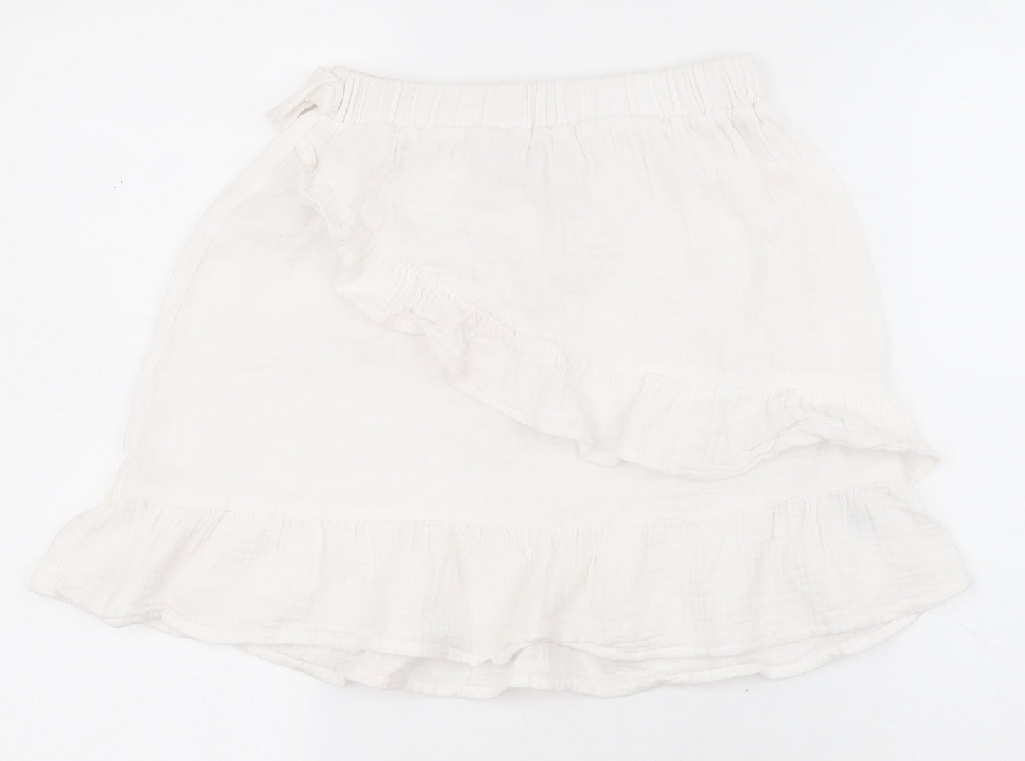 Primark Girls White  Cotton A-Line Skirt Size 11-12 Years  Regular