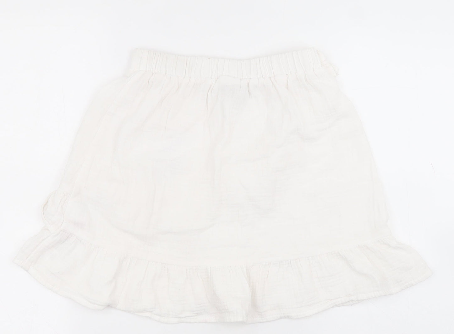 Primark Girls White  Cotton A-Line Skirt Size 11-12 Years  Regular