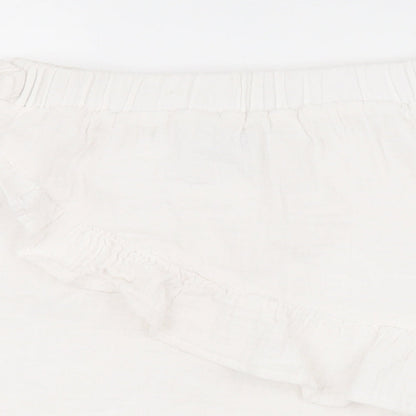 Primark Girls White  Cotton A-Line Skirt Size 11-12 Years  Regular