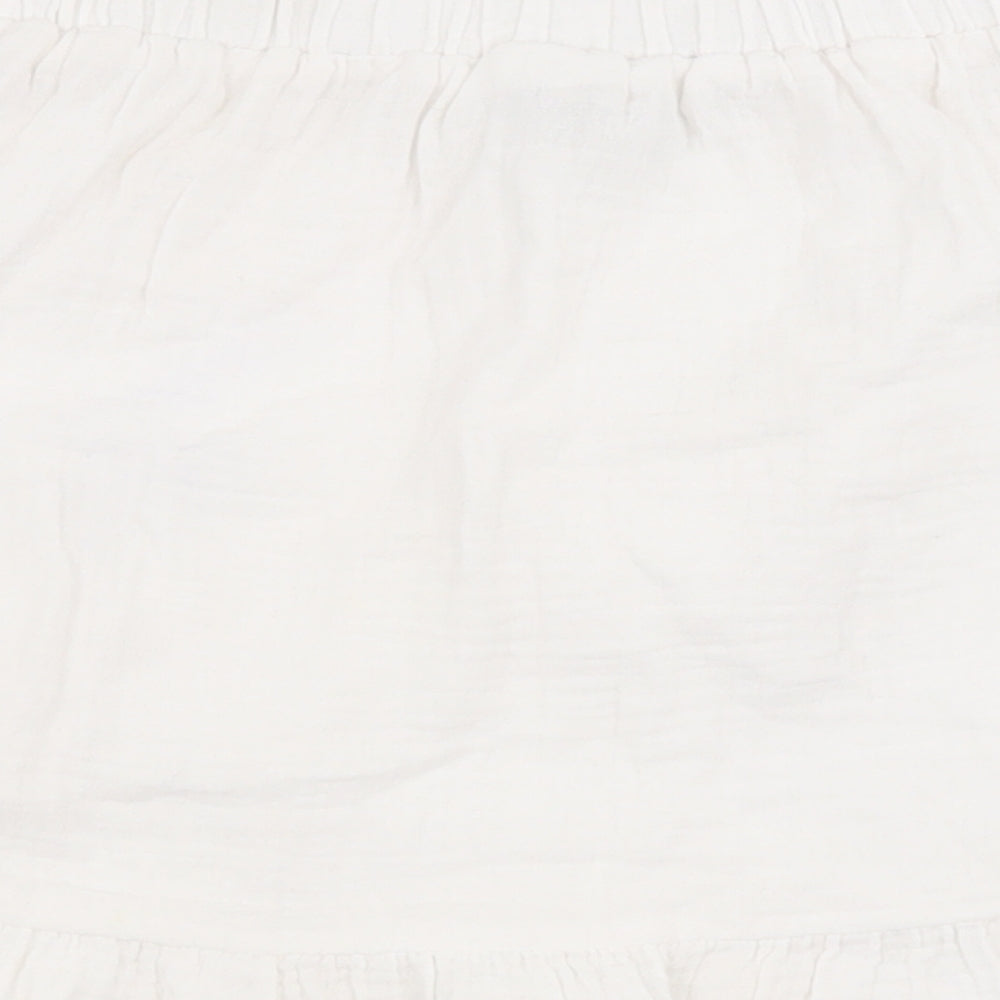 Primark Girls White  Cotton A-Line Skirt Size 11-12 Years  Regular