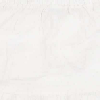 Primark Girls White  Cotton A-Line Skirt Size 11-12 Years  Regular