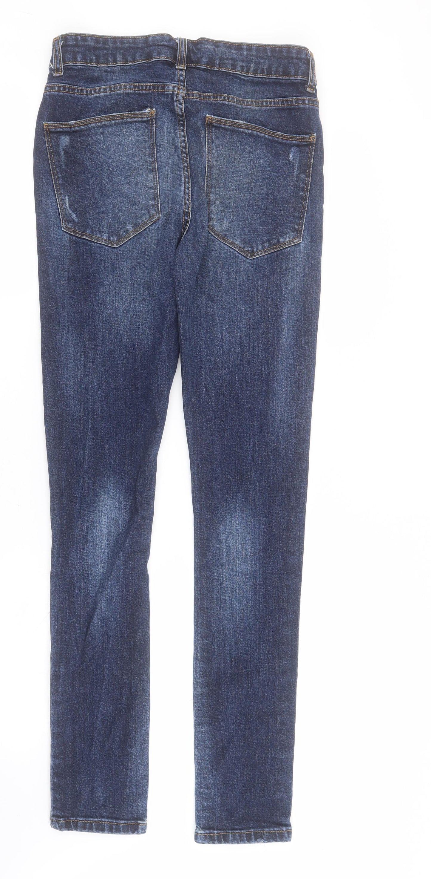 Very Womens Blue  Cotton Skinny Jeans Size S L30 in Regular Zip
