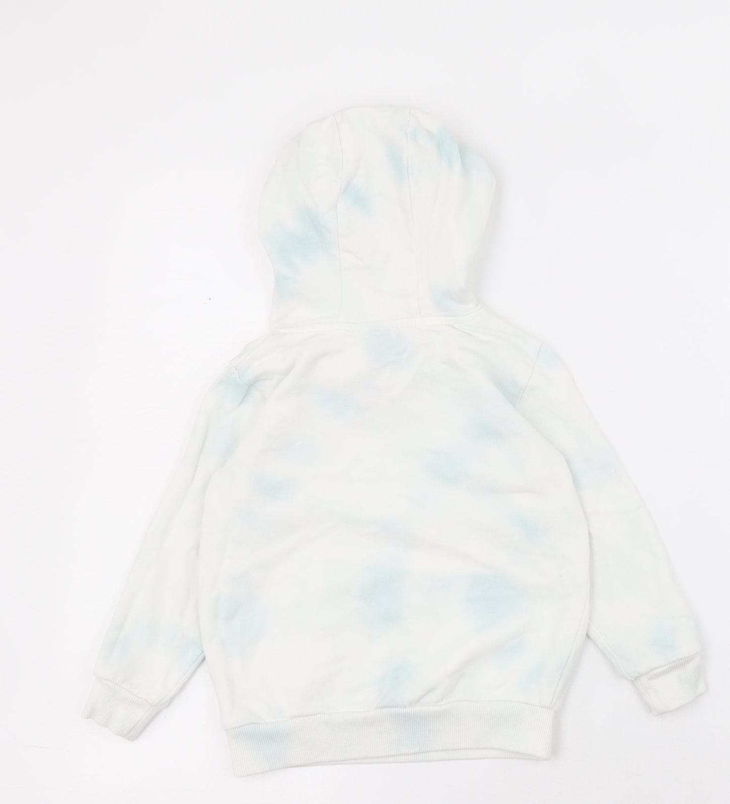 TU Girls White  Cotton Pullover Hoodie Size 3 Years   - Tie-dye