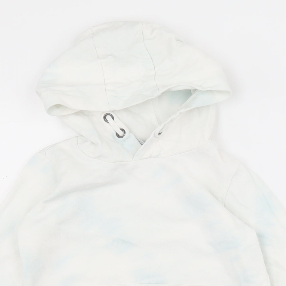 TU Girls White  Cotton Pullover Hoodie Size 3 Years   - Tie-dye