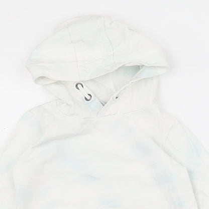 TU Girls White  Cotton Pullover Hoodie Size 3 Years   - Tie-dye