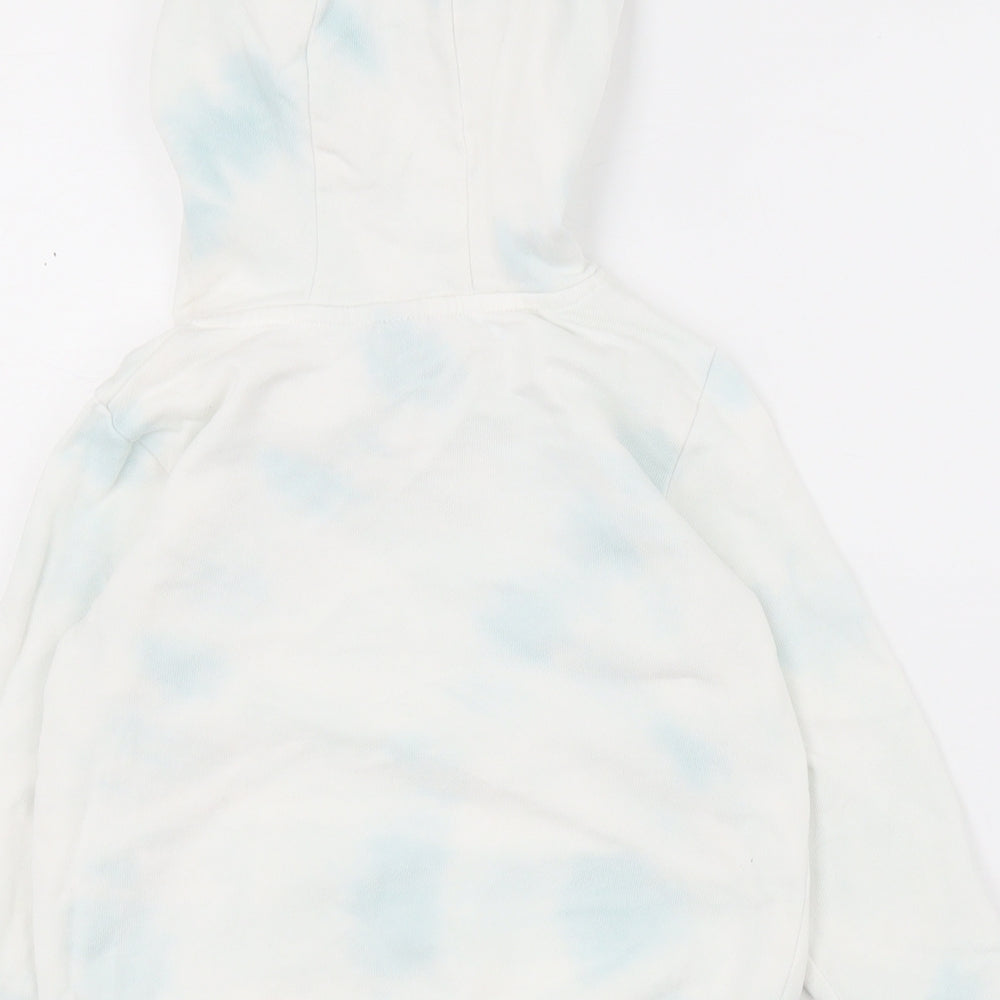 TU Girls White  Cotton Pullover Hoodie Size 3 Years   - Tie-dye