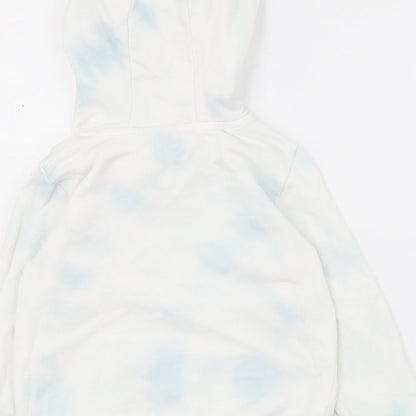TU Girls White  Cotton Pullover Hoodie Size 3 Years   - Tie-dye