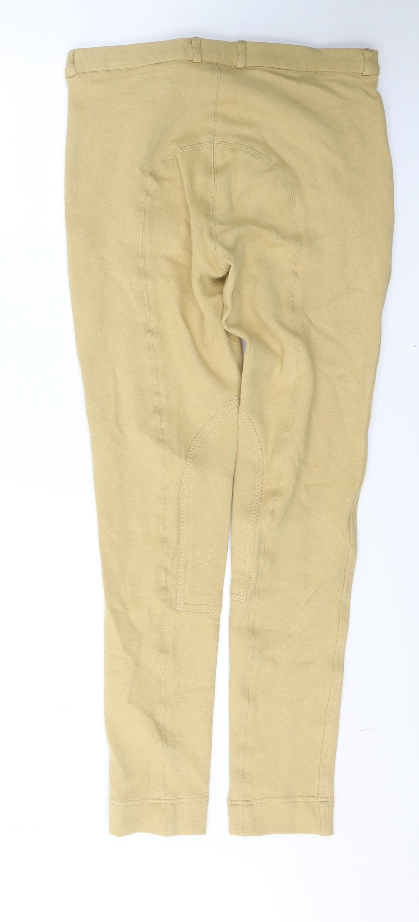 Goldstar Womens Yellow  Cotton Trousers  Size 14 L30 in Regular Button