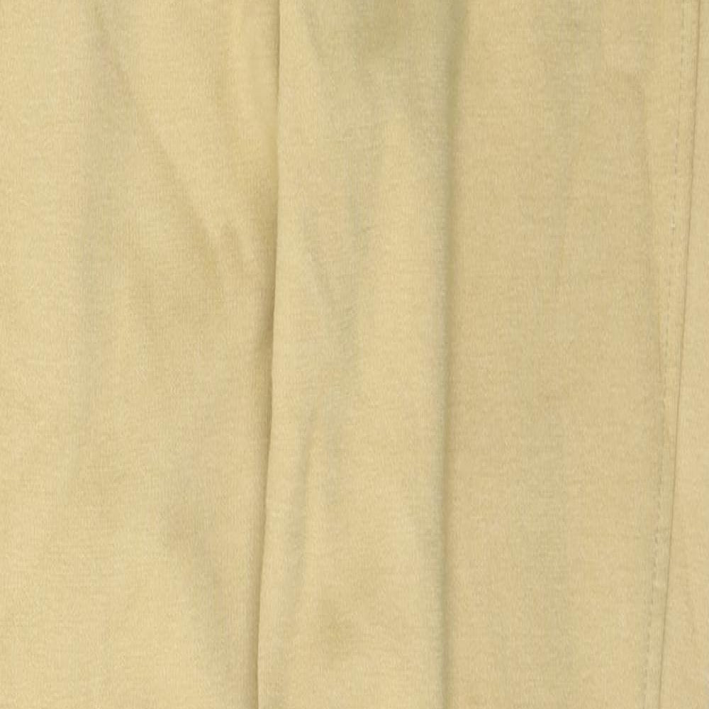 Goldstar Womens Yellow  Cotton Trousers  Size 14 L30 in Regular Button