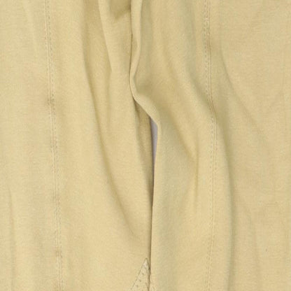 Goldstar Womens Yellow  Cotton Trousers  Size 14 L30 in Regular Button