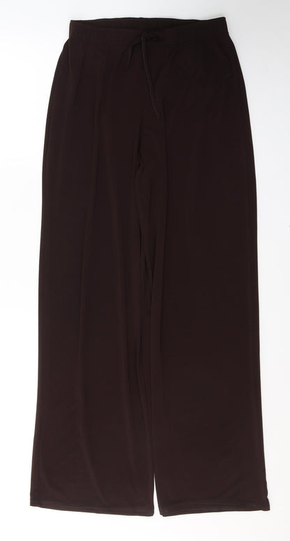 Preworn Womens Black  Polyester Trousers  Size M L31 in Regular Tie