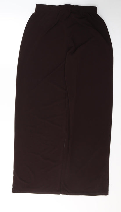 Preworn Womens Black  Polyester Trousers  Size M L31 in Regular Tie