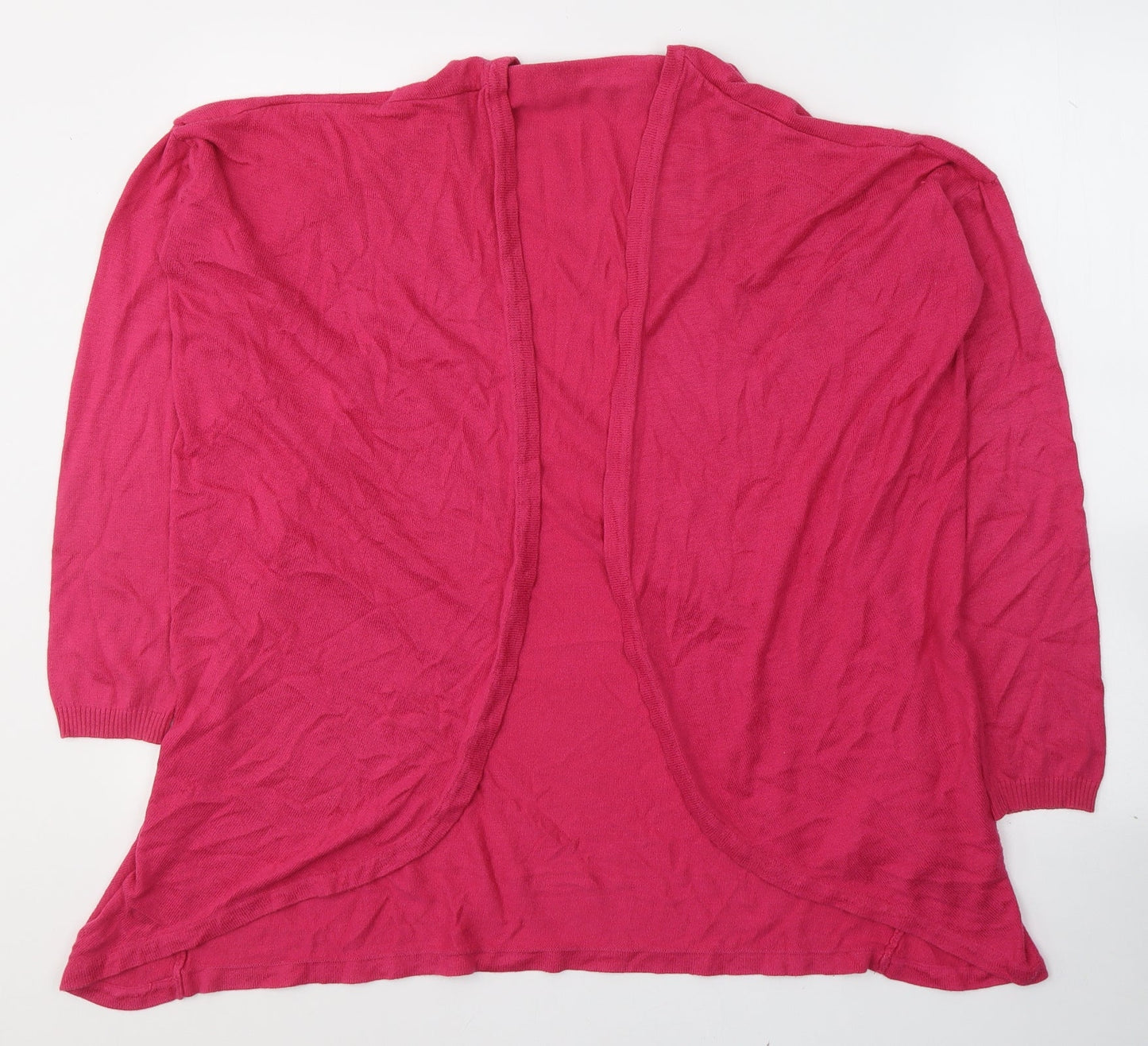 AJC Womens Pink V-Neck  Cotton Cardigan Jumper Size 10