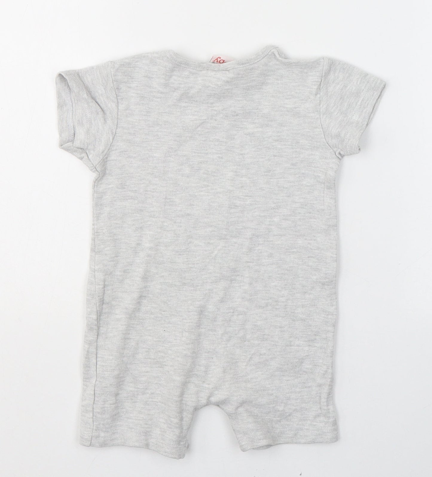 Disney Baby Baby Grey  Cotton Babygrow One-Piece Size 12-18 Months  Button - Minnie mouse