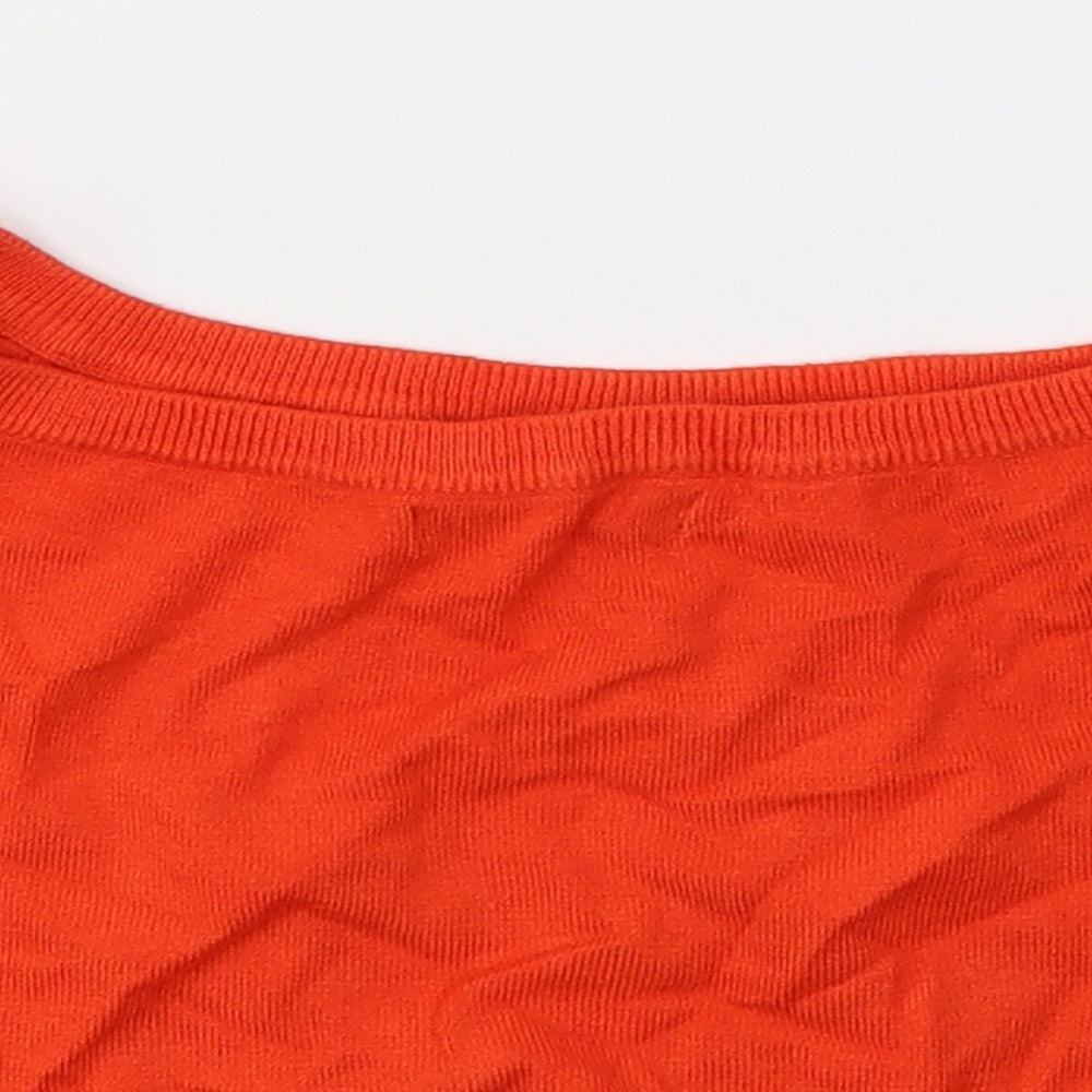Womens UK Size 10 Atmosphere Orange Cropped T-Shirt