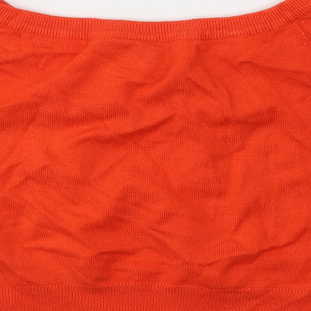 Womens UK Size 10 Atmosphere Orange Cropped T-Shirt