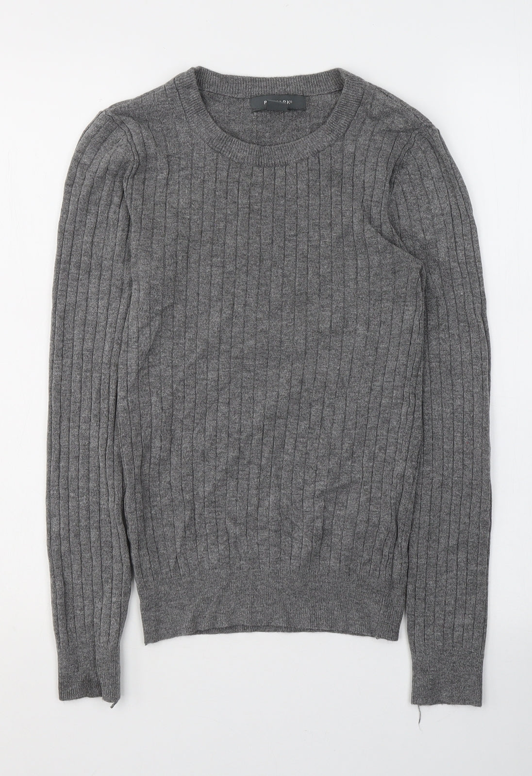 Primark Womens Grey  Viscose Jersey T-Shirt Size 10 Roll Neck