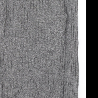 Primark Womens Grey  Viscose Jersey T-Shirt Size 10 Roll Neck