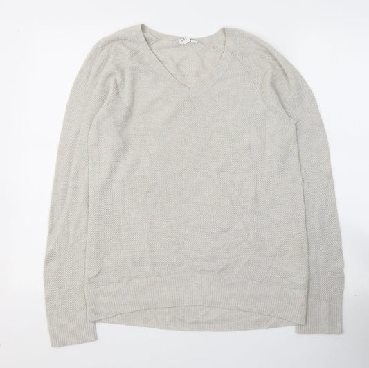 Gap Mens Beige Round Neck  Cotton Pullover Jumper Size M