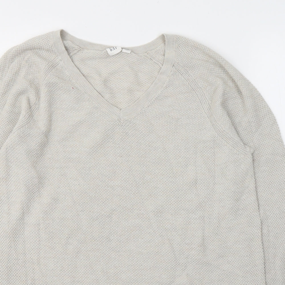 Gap Mens Beige Round Neck  Cotton Pullover Jumper Size M