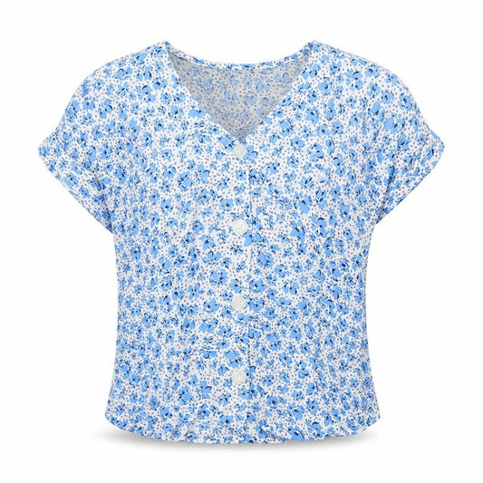Womens UK Size XS Dunnes Stores Blue Basic T-Shirt