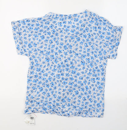 Womens UK Size XS Dunnes Stores Blue Basic T-Shirt