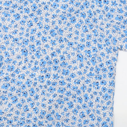 Womens UK Size XS Dunnes Stores Blue Basic T-Shirt