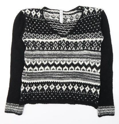 Womens UK Size S Aeropostale Black Pullover Jumper