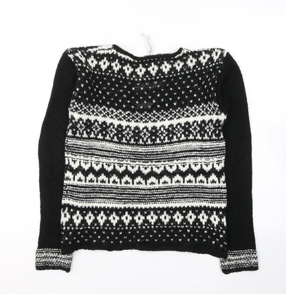 Womens UK Size S Aeropostale Black Pullover Jumper