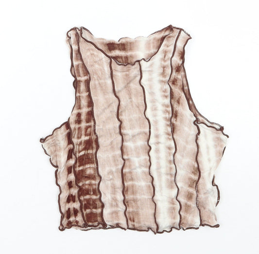 SheIn Womens Brown   Cropped Tank Size XS Round Neck