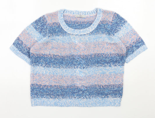 TU Womens Multicoloured Scoop Neck  Acrylic Pullover Jumper Size 16