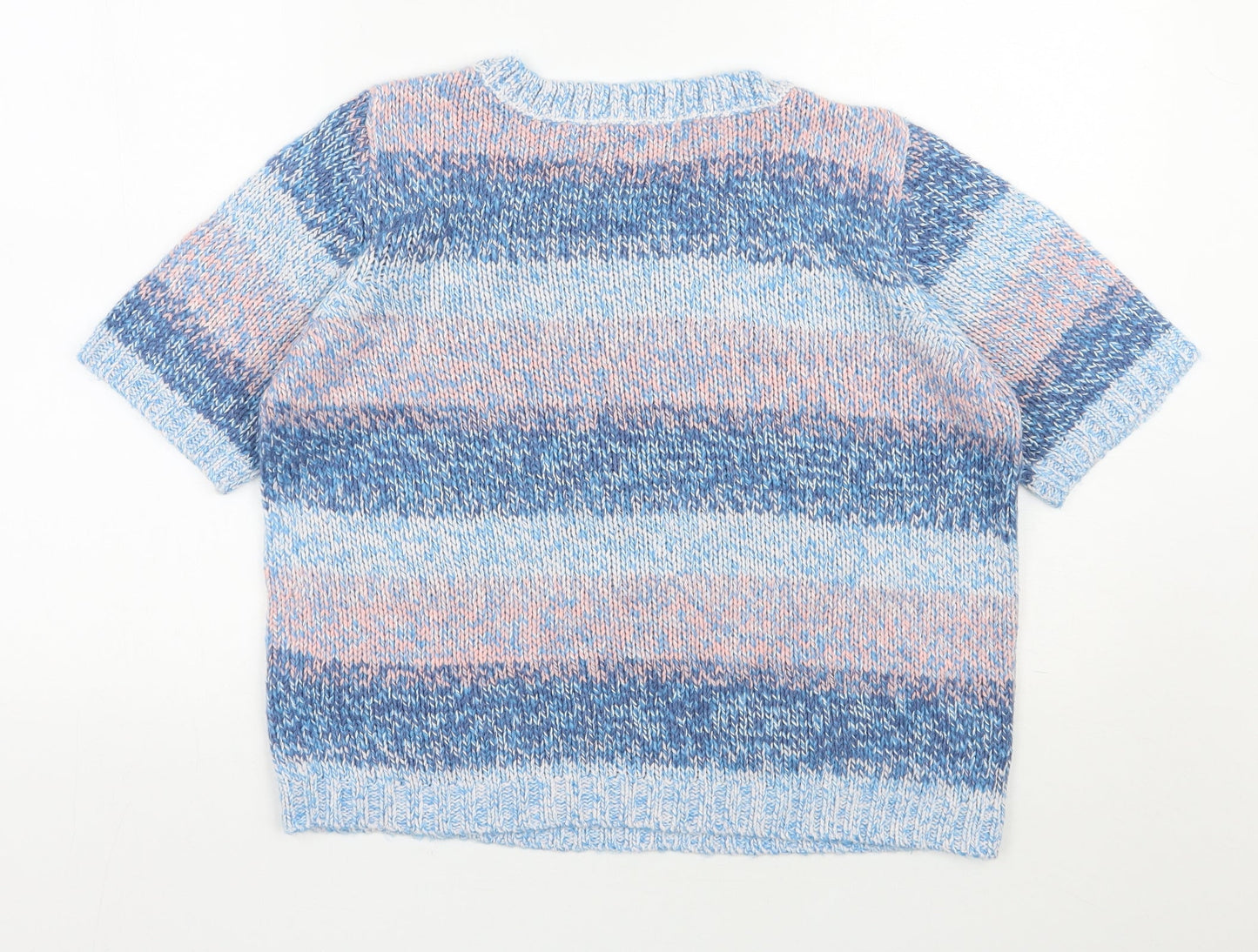 TU Womens Multicoloured Scoop Neck  Acrylic Pullover Jumper Size 16