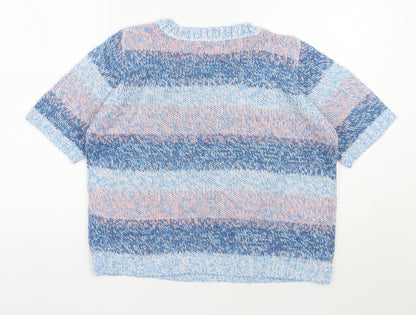 TU Womens Multicoloured Scoop Neck  Acrylic Pullover Jumper Size 16