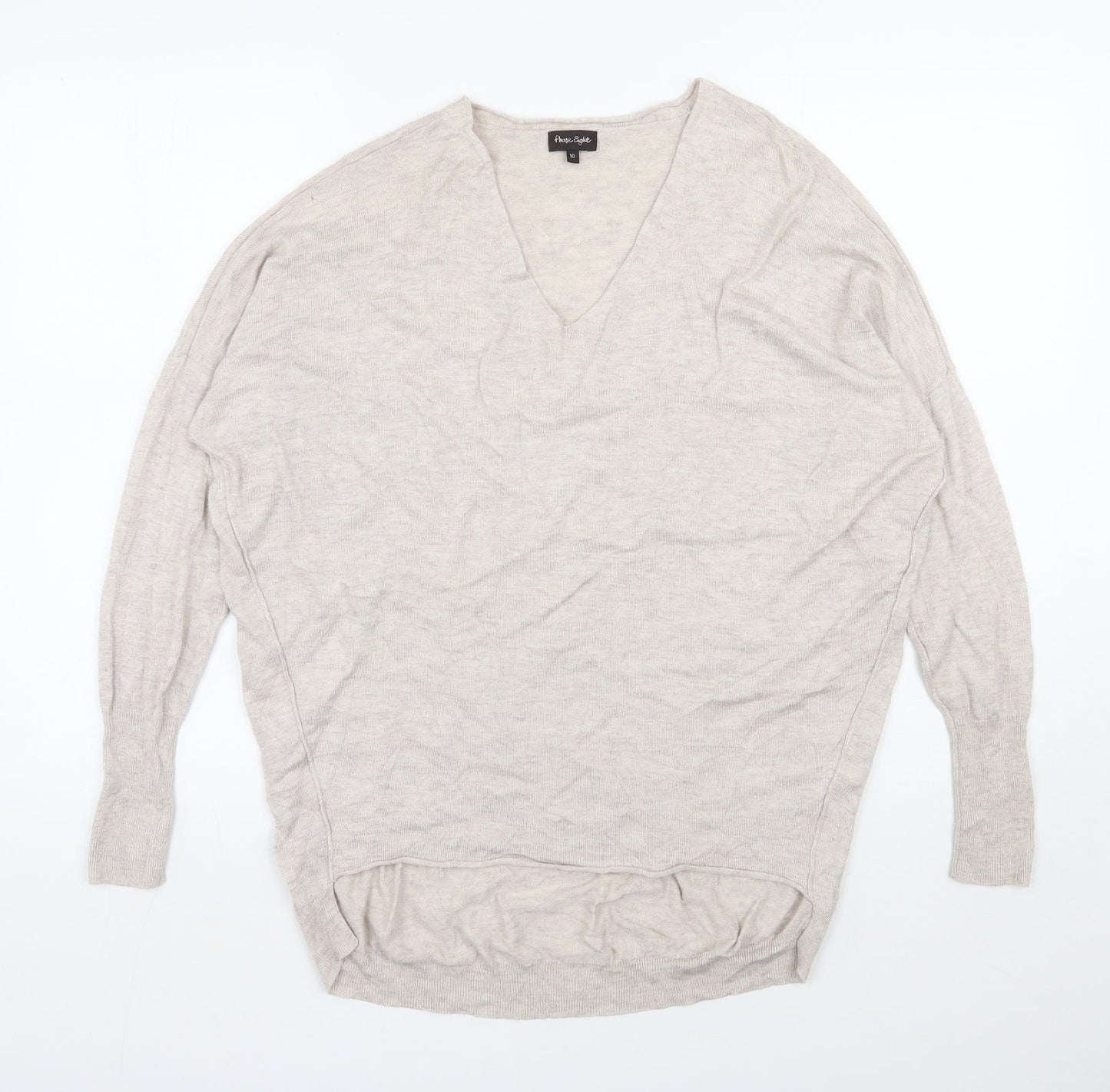 Womens UK Size 10 Phase Eight Beige Pullover Jumper