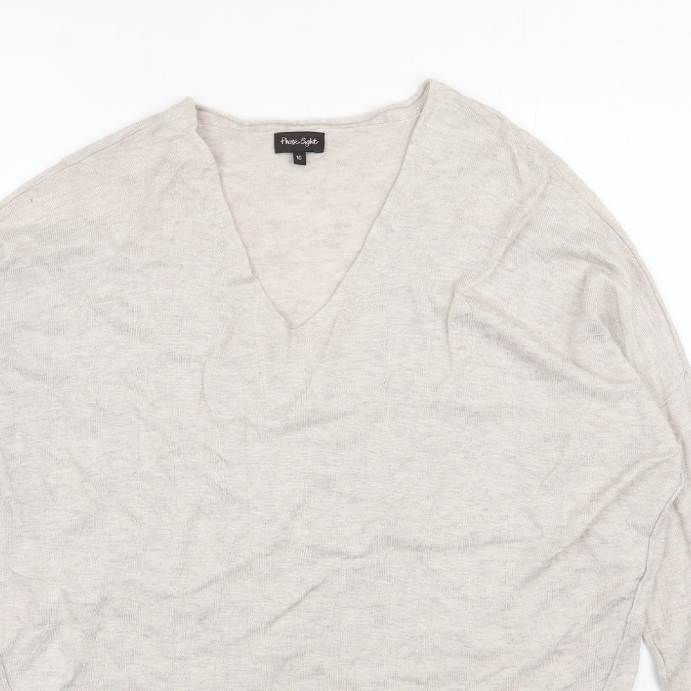 Womens UK Size 10 Phase Eight Beige Pullover Jumper