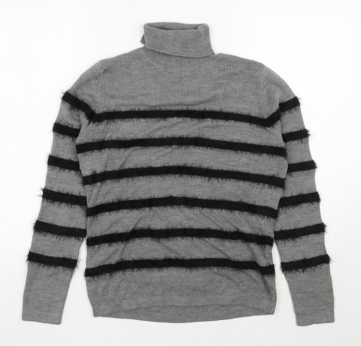 Womens UK Size M Therapy Grey Pullover Jumper