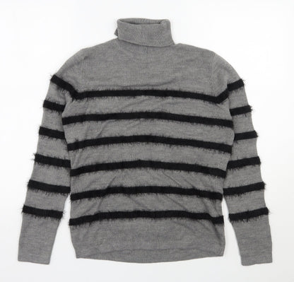 Womens UK Size M Therapy Grey Pullover Jumper