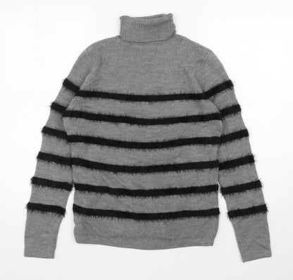 Womens UK Size M Therapy Grey Pullover Jumper