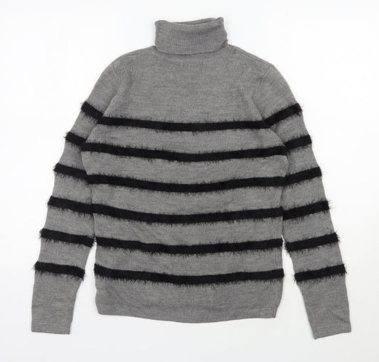 Womens UK Size M Therapy Grey Pullover Jumper