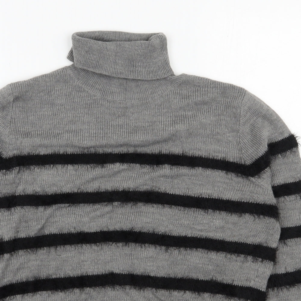 Womens UK Size M Therapy Grey Pullover Jumper