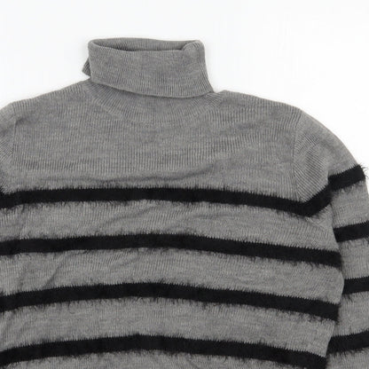 Womens UK Size M Therapy Grey Pullover Jumper