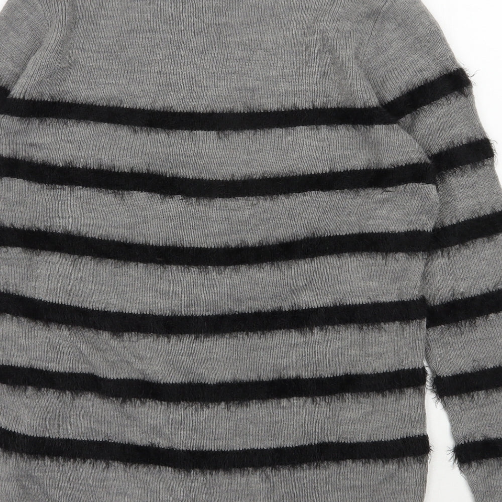 Womens UK Size M Therapy Grey Pullover Jumper