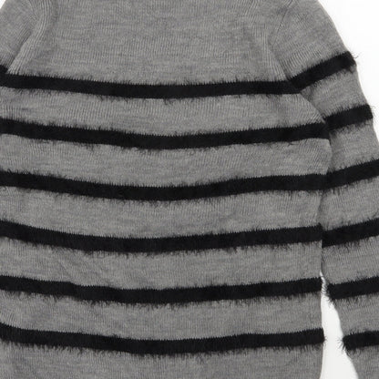 Womens UK Size M Therapy Grey Pullover Jumper