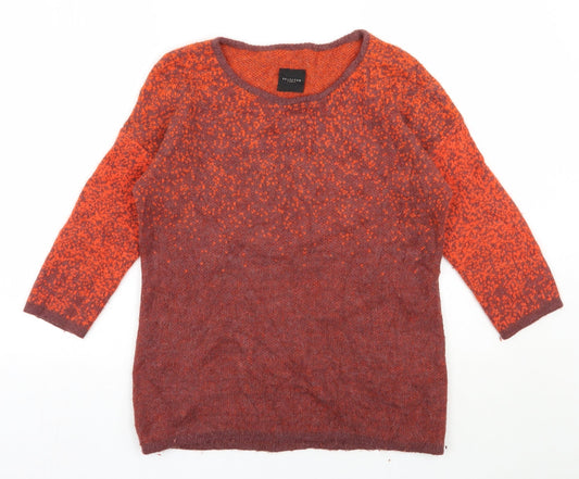 Womens UK Size XS Selected Femme Orange Pullover Jumper