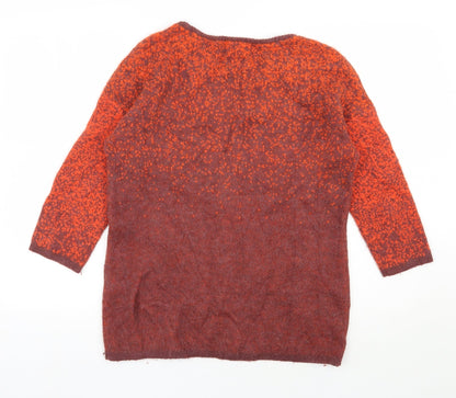 Womens UK Size XS Selected Femme Orange Pullover Jumper